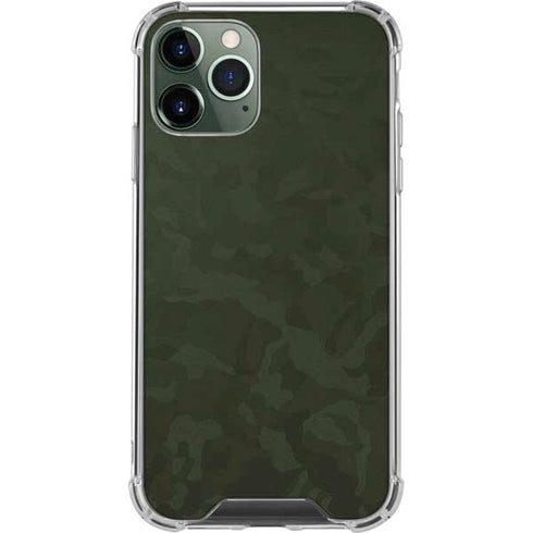 Military Green Shadow Camo iPhone 11 Pro Max Clear Case