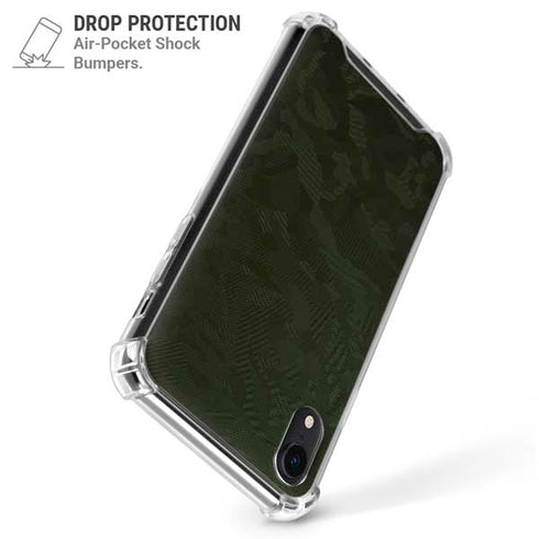 Military Green Shadow Camo iPhone XR Clear Case