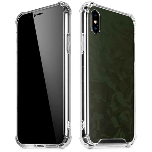 Military Green Shadow Camo iPhone XS Max Clear Case