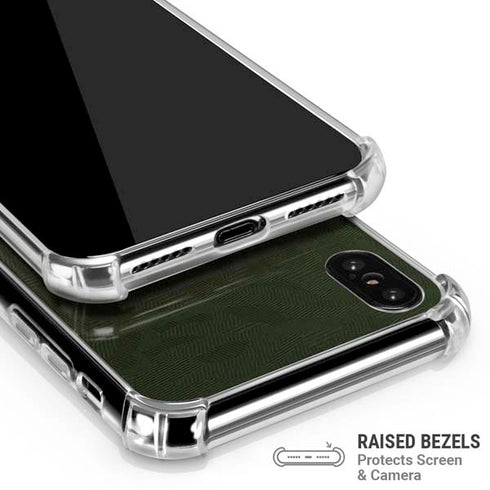Military Green Shadow Camo iPhone XS Max Clear Case