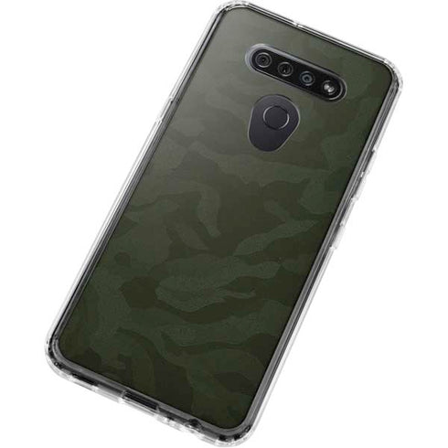 Military Green Shadow Camo LG K51/Q51 Clear Case