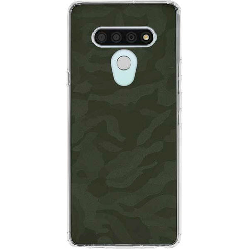 Military Green Shadow Camo LG Stylo 6 Clear Case