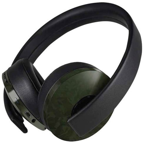 Military Green Shadow Camo PlayStation 4 Gold Wireless Headset Skin