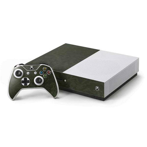 Military Green Shadow Camo Xbox One S Console and Controller Bundle Skin