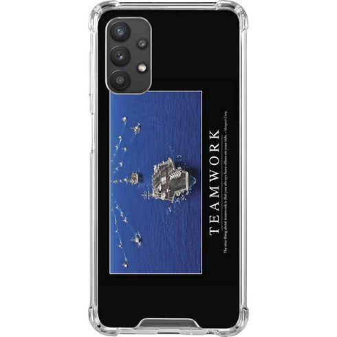 Military Inspirational Poster Galaxy A32 5G Clear Case