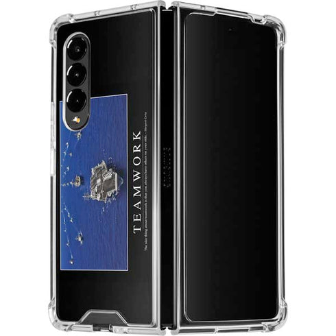 Military Inspirational Poster Galaxy Z Fold4 5G Clear Case