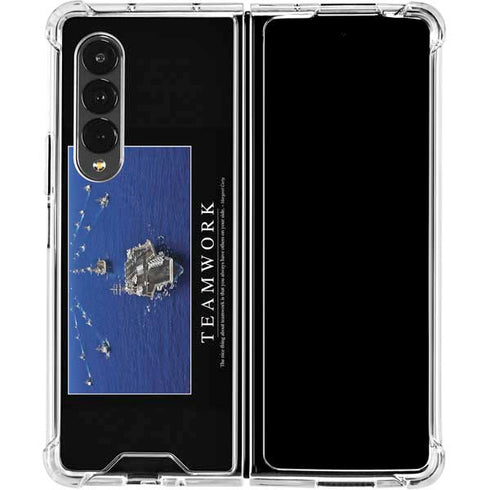 Military Inspirational Poster Galaxy Z Fold4 5G Clear Case