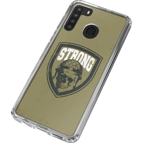 Military Strong Galaxy A21 Clear Case