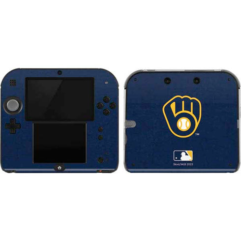 MLB Milwaukee Brewers - Solid Distressed Nintendo 2DS Skin
