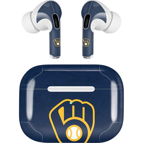 MLB Milwaukee Brewers - Solid Distressed AirPods Pro 2nd Gen Skin
