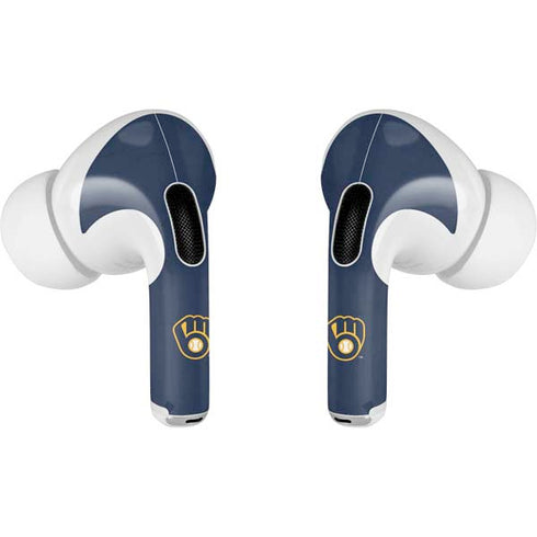 MLB Milwaukee Brewers - Solid Distressed AirPods Pro 2nd Gen Skin