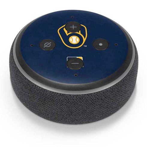 MLB Milwaukee Brewers - Solid Distressed Amazon Echo Dot Skin