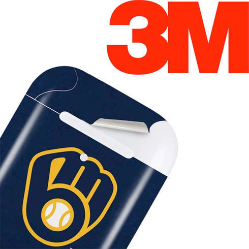 MLB Milwaukee Brewers - Solid Distressed Apple AirPods 2 Skin
