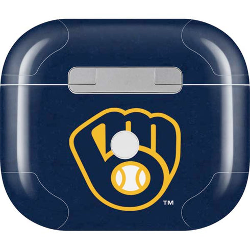 MLB Milwaukee Brewers - Solid Distressed Apple AirPods (3rd Gen 2021) Skin