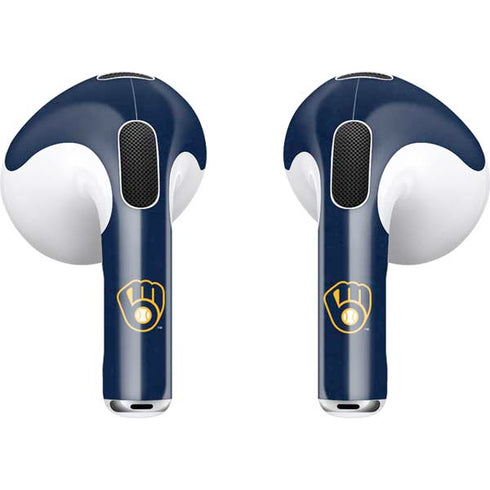 MLB Milwaukee Brewers - Solid Distressed Apple AirPods (3rd Gen 2021) Skin