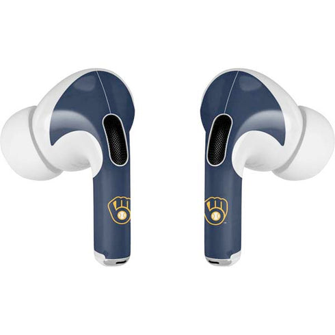 MLB Milwaukee Brewers - Solid Distressed Apple AirPods Pro Skin