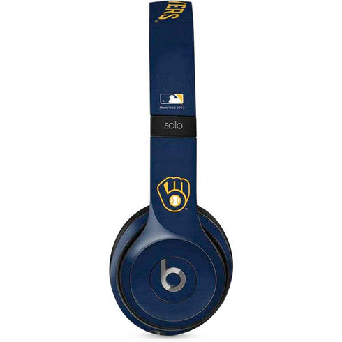 MLB Milwaukee Brewers - Solid Distressed Beats Solo 2 Wired Skin