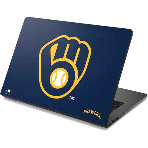 MLB Milwaukee Brewers - Solid Distressed Dell Chromebook Skin