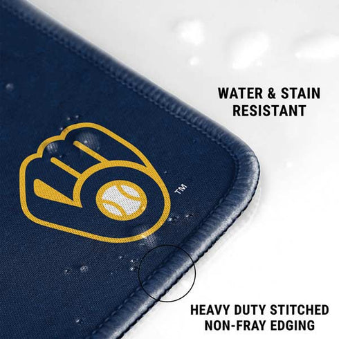 MLB Milwaukee Brewers - Solid Distressed Gaming Mouse Pad