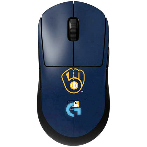 MLB Milwaukee Brewers - Solid Distressed G Pro Wireless Gaming Mouse Skin