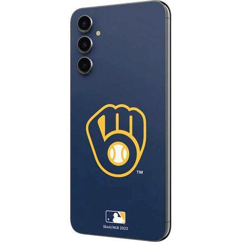 MLB Milwaukee Brewers - Solid Distressed Galaxy A14 5G Skin