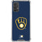 MLB Milwaukee Brewers - Solid Distressed Galaxy A32 5G Clear Case