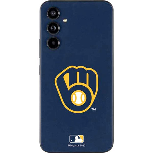 MLB Milwaukee Brewers - Solid Distressed Galaxy A54 5G Skin