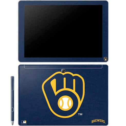 MLB Milwaukee Brewers - Solid Distressed Galaxy Book 12in Skin