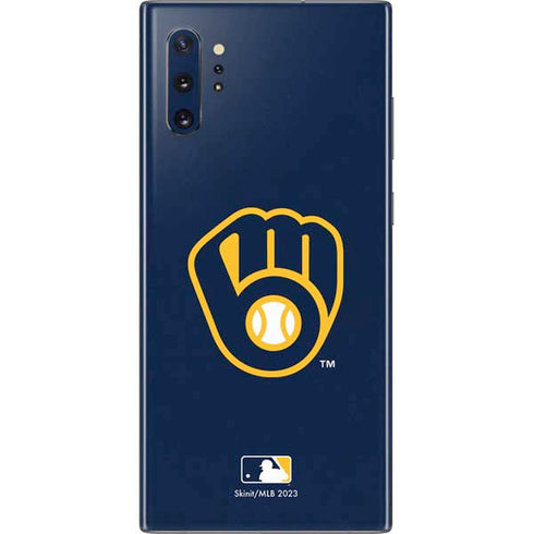MLB Milwaukee Brewers - Solid Distressed Galaxy Note 10 Plus Skin