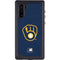 MLB Milwaukee Brewers - Solid Distressed Galaxy Note 10 Waterproof Case