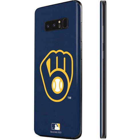 MLB Milwaukee Brewers - Solid Distressed Galaxy Note 8 Skin