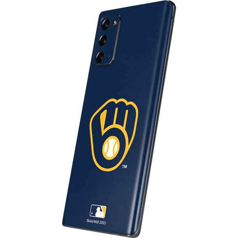 MLB Milwaukee Brewers - Solid Distressed Galaxy Note20 5G Skin