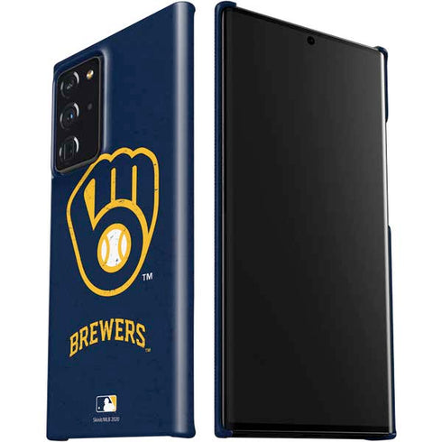 MLB Milwaukee Brewers - Solid Distressed Galaxy Note20 Ultra 5G Lite Case