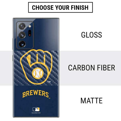 MLB Milwaukee Brewers - Solid Distressed Galaxy Note20 Ultra 5G Skin