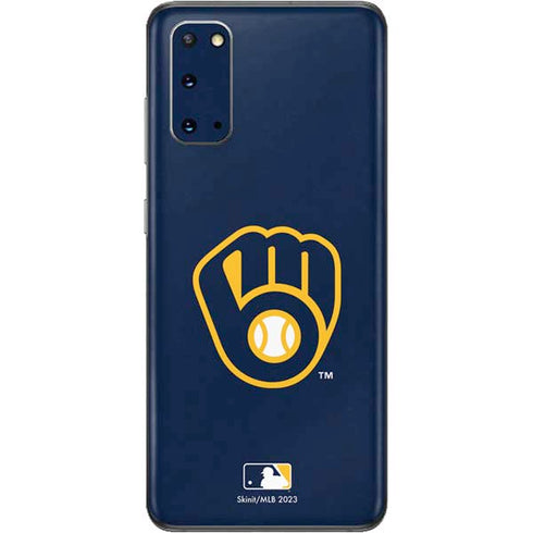 MLB Milwaukee Brewers - Solid Distressed Galaxy S20 Skin