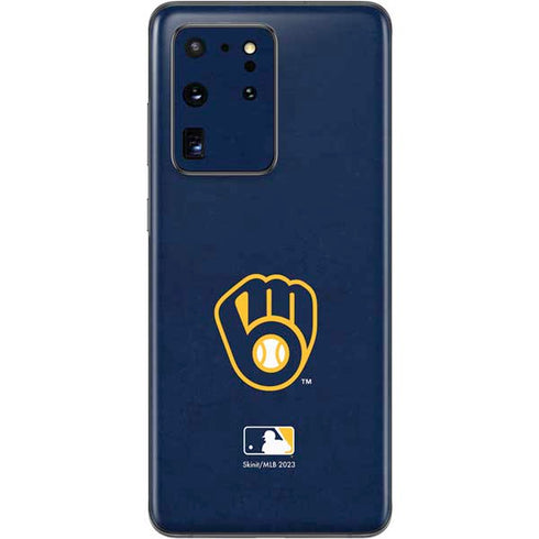 MLB Milwaukee Brewers - Solid Distressed Galaxy S20 Ultra 5G Skin