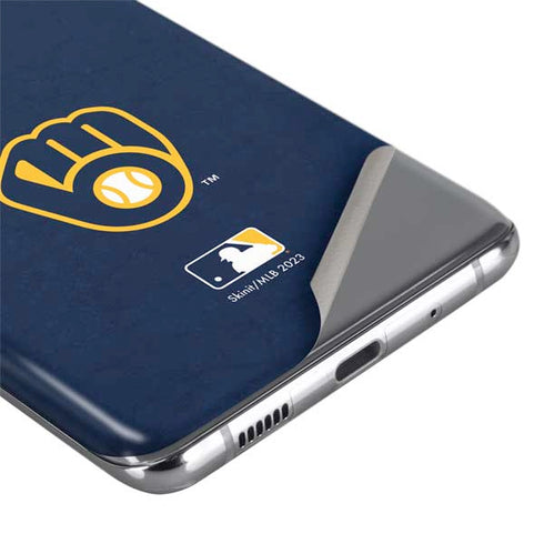 MLB Milwaukee Brewers - Solid Distressed Galaxy S20 Ultra 5G Skin