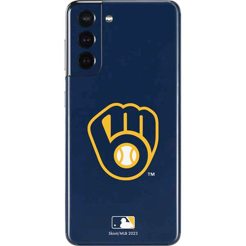 MLB Milwaukee Brewers - Solid Distressed Galaxy S21 5G Skin