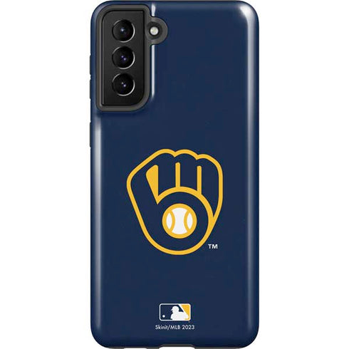 MLB Milwaukee Brewers - Solid Distressed Galaxy S21 Plus 5G Pro Case