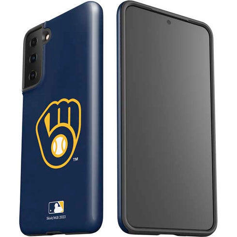 MLB Milwaukee Brewers - Solid Distressed Galaxy S21 Plus 5G Pro Case