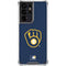 MLB Milwaukee Brewers - Solid Distressed Galaxy S21 Ultra 5G Clear Case