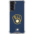MLB Milwaukee Brewers - Solid Distressed Galaxy S22 Clear Case