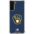 MLB Milwaukee Brewers - Solid Distressed Galaxy S22 Plus Clear Case