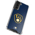 MLB Milwaukee Brewers - Solid Distressed Galaxy S22 Plus Clear Case