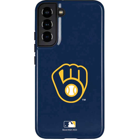 MLB Milwaukee Brewers - Solid Distressed Galaxy S22 Plus Pro Case