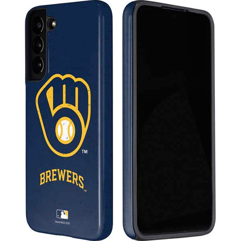 MLB Milwaukee Brewers - Solid Distressed Galaxy S22 Pro Case