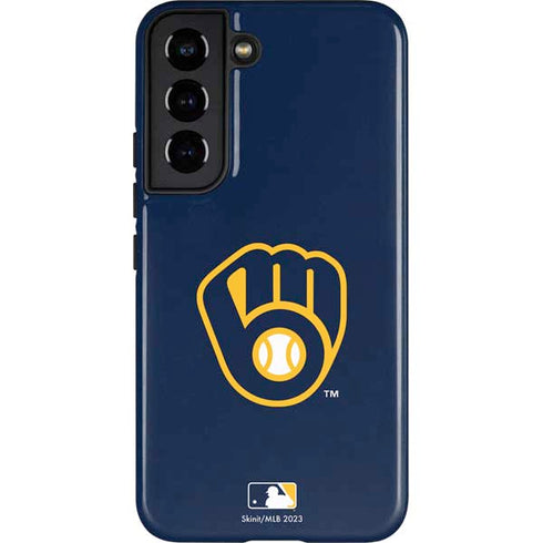 MLB Milwaukee Brewers - Solid Distressed Galaxy S22 Pro Case