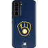 MLB Milwaukee Brewers - Solid Distressed Galaxy S22 Pro Case