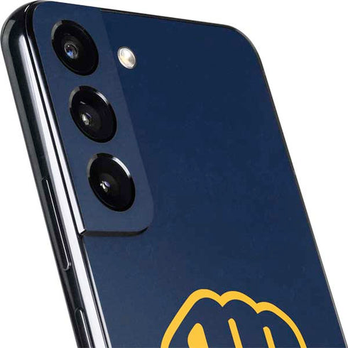MLB Milwaukee Brewers - Solid Distressed Galaxy S22 Skin