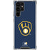 MLB Milwaukee Brewers - Solid Distressed Galaxy S22 Ultra Clear Case